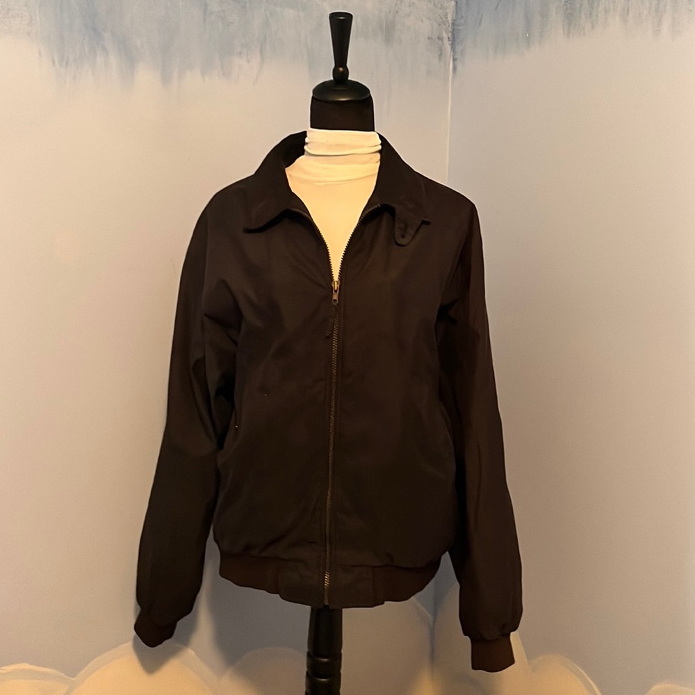St. John’s Bay Black zip front jacket, size L, $18